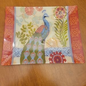 Vtg Prima Designs J. Brinley Peacock Tray